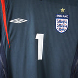 England 2005-06 Robinson Short Sleeve Goalkeeper Home Kit (S)
