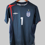 England 2005-06 Robinson Short Sleeve Goalkeeper Home Kit (S)