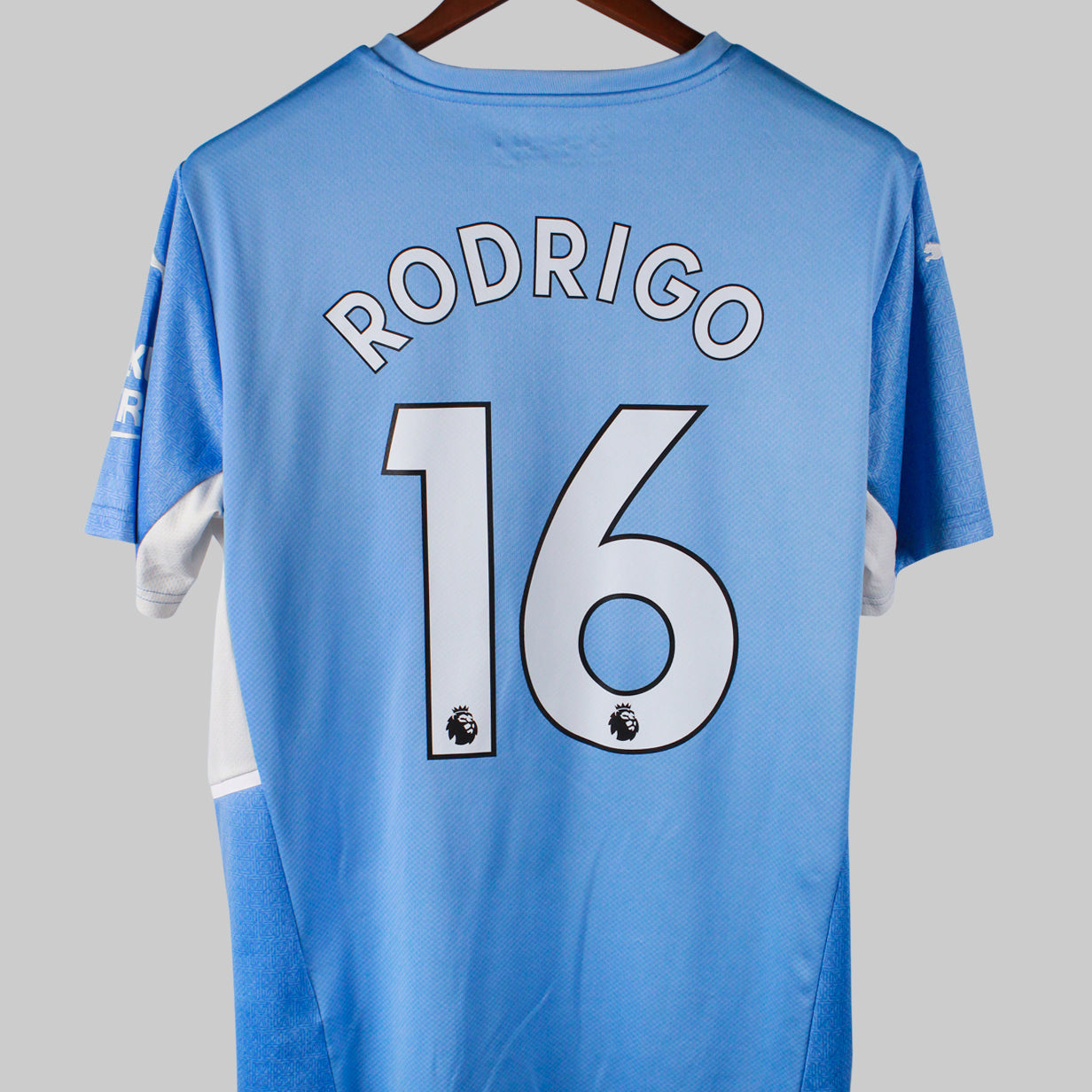 Manchester City 2021-22 Rodrigo Short Sleeve Home Kit (L)