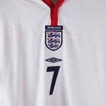 England 2004-05 Beckham Short Sleeve Home Kit (M)