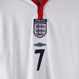 England 2004-05 Beckham Short Sleeve Home Kit (M)