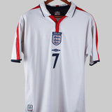 England 2004-05 Beckham Short Sleeve Home Kit (M)
