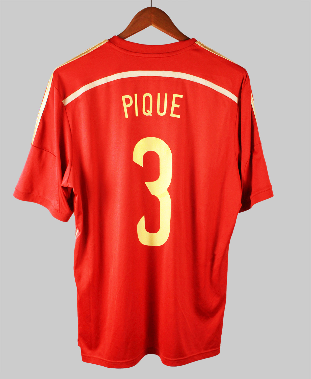 Spain 2014-15 Pique Short Sleeve Home Kit (XL)