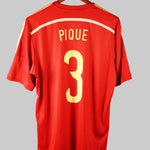 Spain 2014-15 Pique Short Sleeve Home Kit (XL)