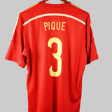 Spain 2014-15 Pique Short Sleeve Home Kit (XL)