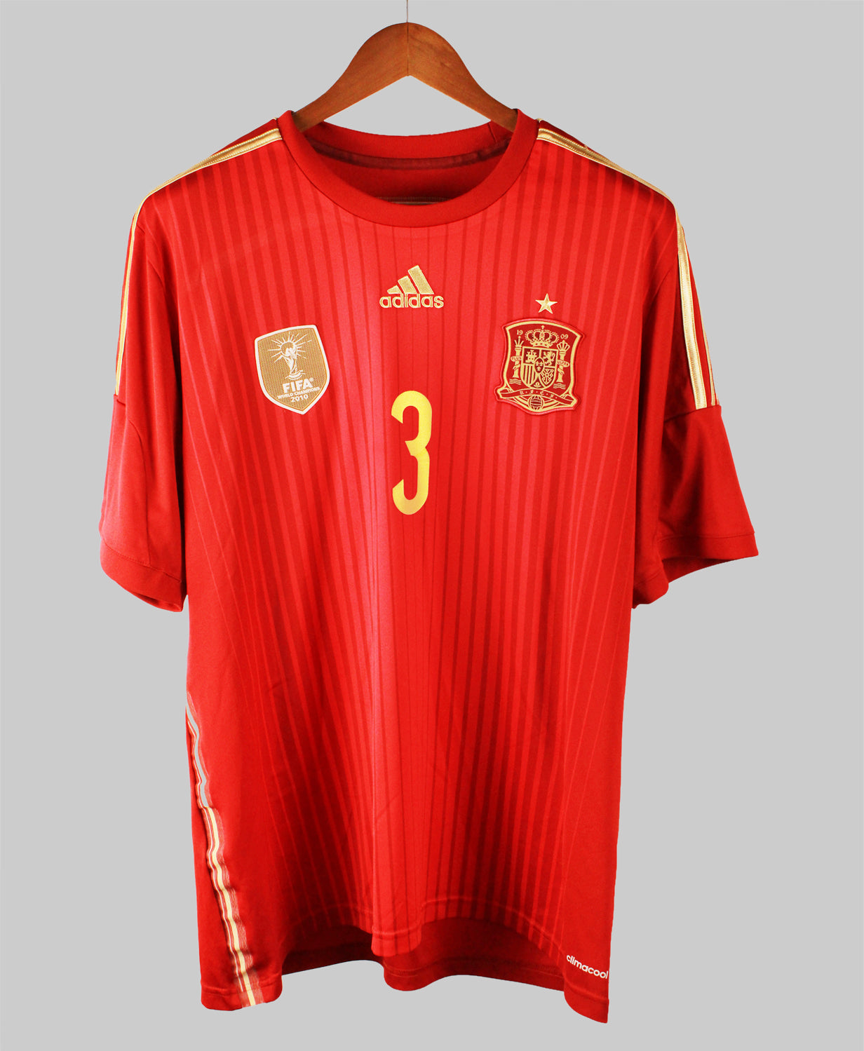 Spain 2014-15 Pique Short Sleeve Home Kit (XL)