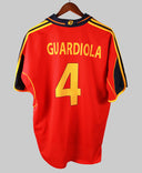 Spain 1999-00 Guardiola Short Sleeve Home Kit (XL)