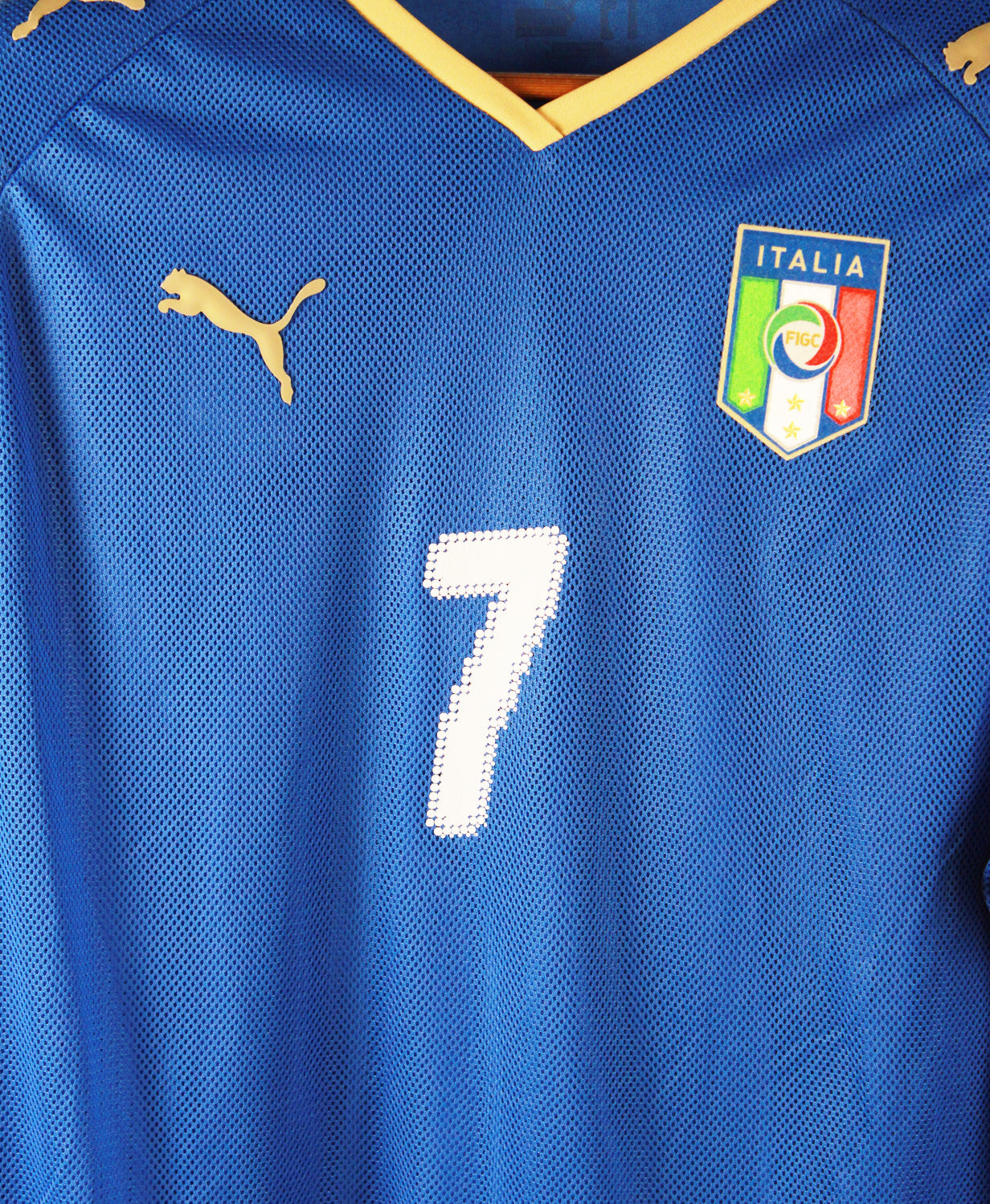 Italy 2008-09 Del Piero Short Sleeve Home Kit (L)