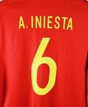 Spain 2015-16 A. Iniesta Short Sleeve Home Kit (L)
