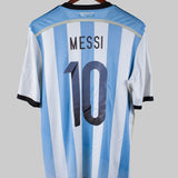 Argentina 2013-14 Messi Short Sleeve Home Kit (L)