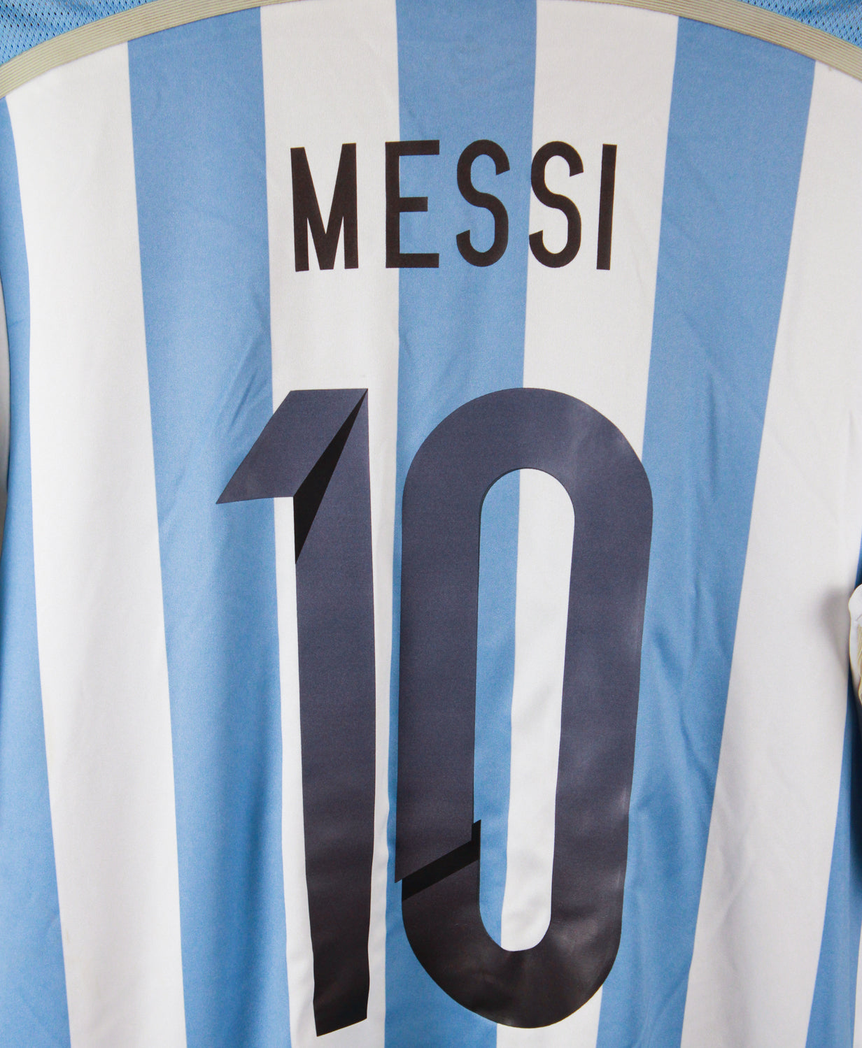 Argentina 2013-14 Messi Short Sleeve Home Kit (L)
