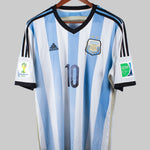 Argentina 2013-14 Messi Short Sleeve Home Kit (L)