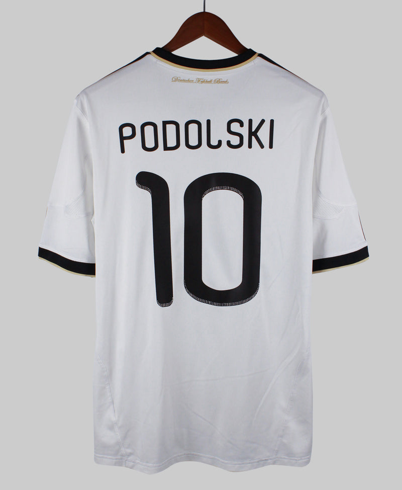 Germany 2010-11 Podolski Short Sleeve Home Kit (L)