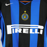 Inter Milan 2004-05 Adriano Short Sleeve Home Kit (S)