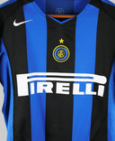 Inter Milan 2004-05 Adriano Short Sleeve Home Kit (S)