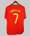Portugal 2008-09 Ronaldo Short Sleeve Home Kit (L)