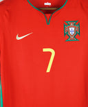 Portugal 2008-09 Ronaldo Short Sleeve Home Kit (L)