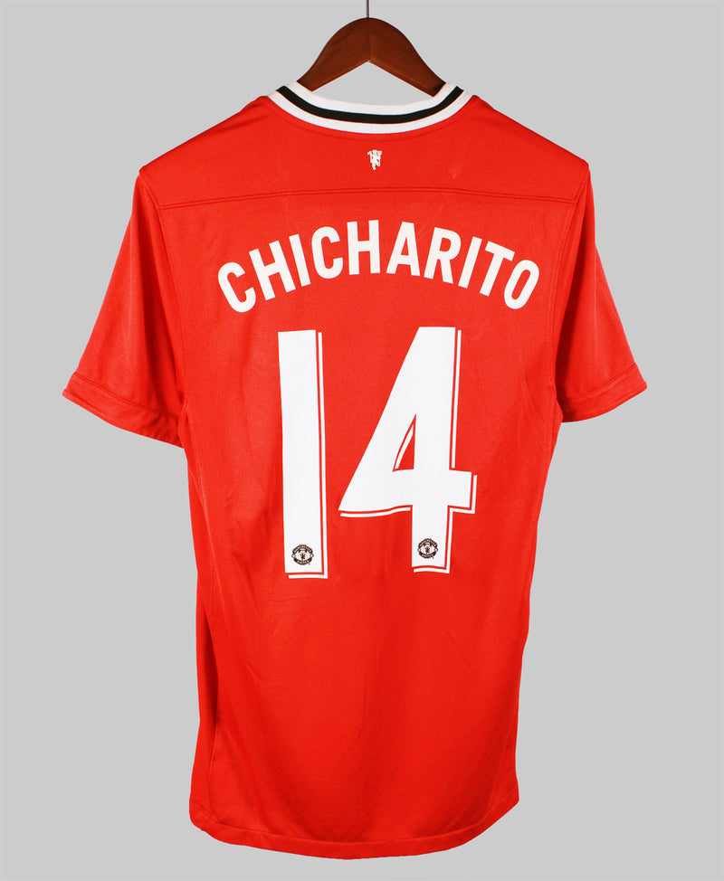 Manchester United 2011-12 Chicharito Short Sleeve Home Kit (M)