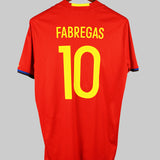 Spain 2015-16 Fabregas Short Sleeve Home Kit (L)