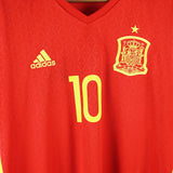 Spain 2015-16 Fabregas Short Sleeve Home Kit (L)