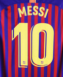 Barcelona 2017-18 Messi Short Sleeve Home Kit (XL)