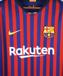 Barcelona 2017-18 Messi Short Sleeve Home Kit (XL)