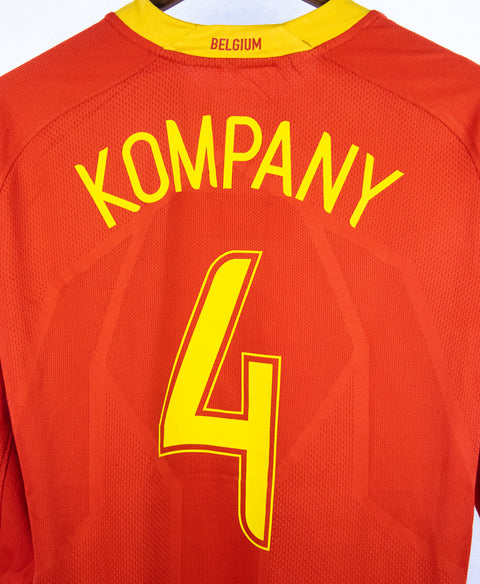 Belgium 2008 Kompany Player Issue Long Sleeve Home Kit (XL)