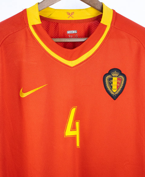 Belgium 2008 Kompany Player Issue Long Sleeve Home Kit (XL)