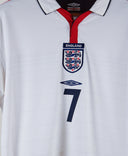 England 2004-05 Beckham Short Sleeve Home Kit (M)