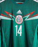 Mexico 2014-15 Chicharito Long Sleeve Home Kit (M)