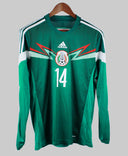 Mexico 2014-15 Chicharito Long Sleeve Home Kit (M)