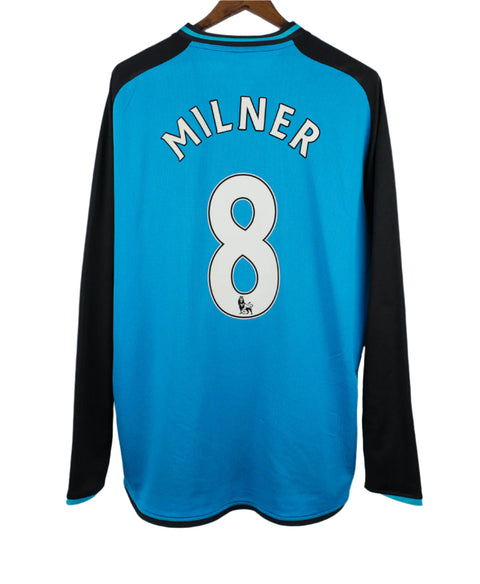 Aston Villa 2008-09 Milner Long Sleeve Player Issue Away Kit (2XL)