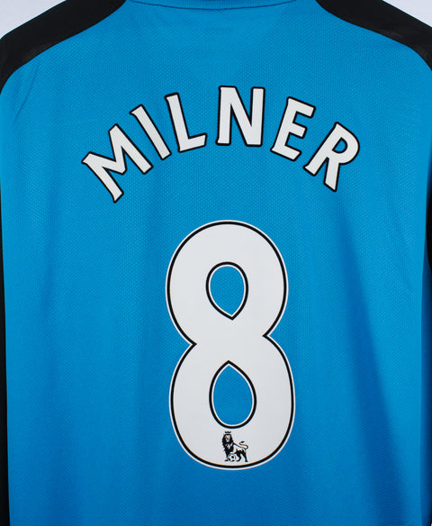 Aston Villa 2008-09 Milner Long Sleeve Player Issue Away Kit (2XL)