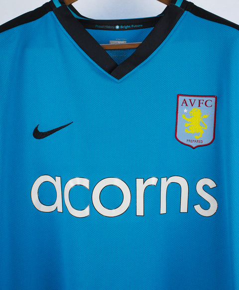 Aston Villa 2008-09 Milner Long Sleeve Player Issue Away Kit (2XL)