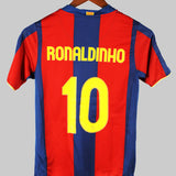 Barcelona 2007-08 Ronaldinho Youth Home Kit (YM)