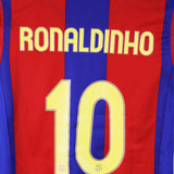 Barcelona 2007-08 Ronaldinho Youth Home Kit (YM)