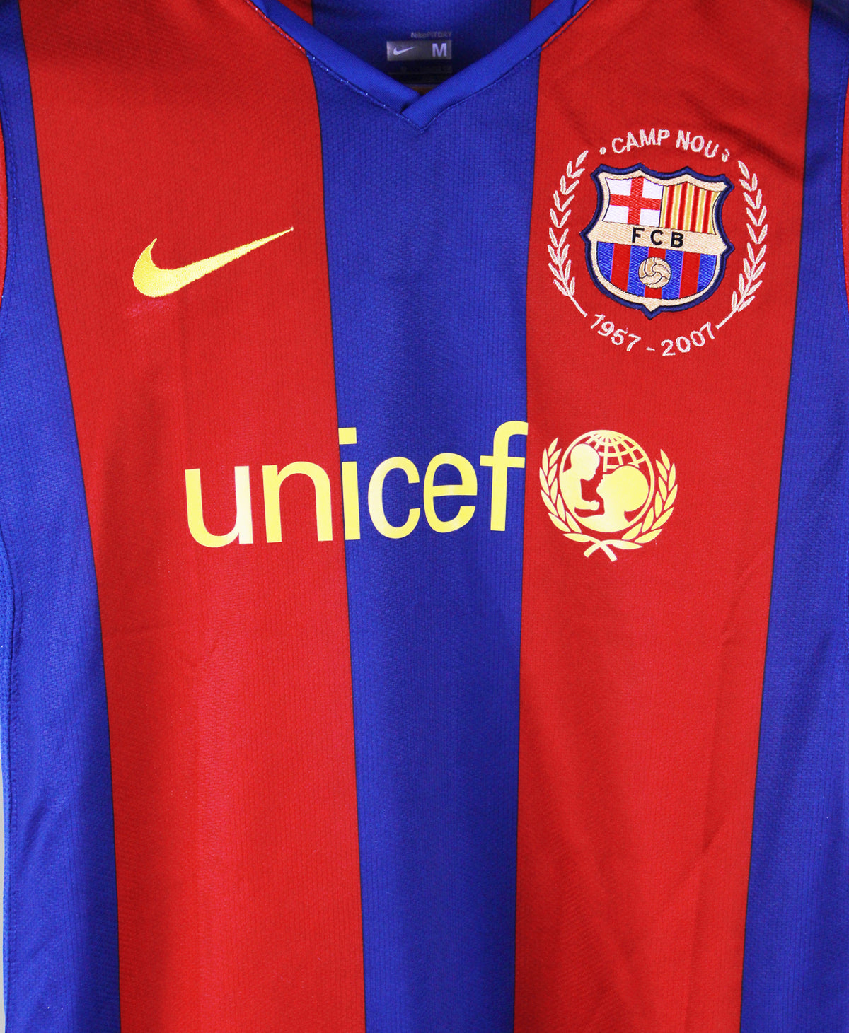 Barcelona 2007-08 Ronaldinho Youth Home Kit (YM)