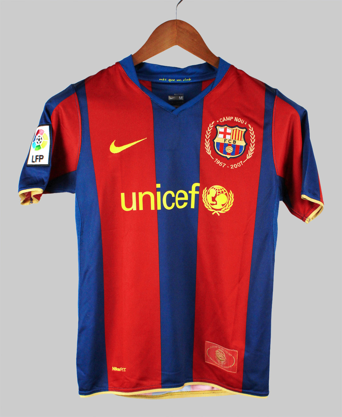 Barcelona 2007-08 Ronaldinho Youth Home Kit (YM)