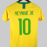 Brazil 2018-19 Neymar Jr Youth Home Kit (YL)
