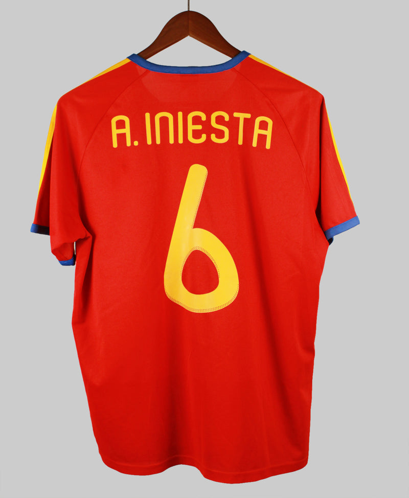 Spain 2010-11 A. Iniesta Home Kit (L)