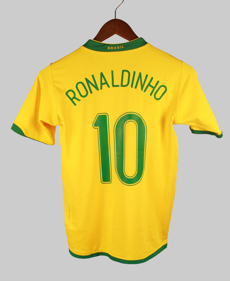 Brazil 2006-07 Ronaldinho Youth Home Kit (YL)