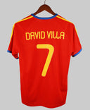 Spain 2010-11 David Villa Home Kit (M)