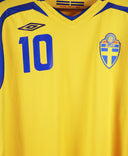 Sweden 2007-08 Ibrahimovic Home Long Sleeve Kit (XL)