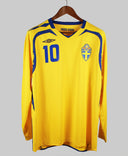 Sweden 2007-08 Ibrahimovic Home Long Sleeve Kit (XL)