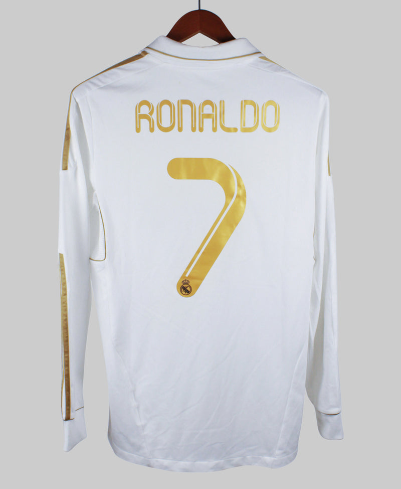 Real Madrid 2012-13 Ronaldo Home Long Sleeve Kit (YXL)