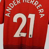 Manchester United 2018/2019 Ander Herrera Home shirt jersey Kit (L)