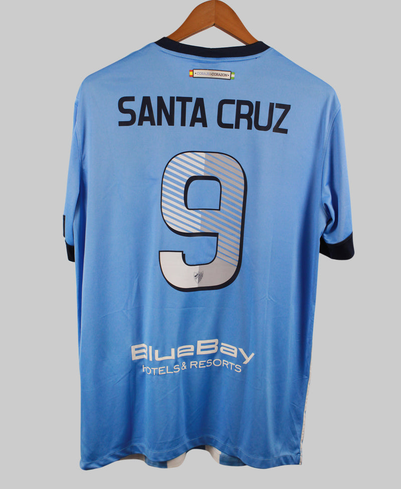 Málaga CF 2013-14 Santa Cruz home vintage football shirt, size L.