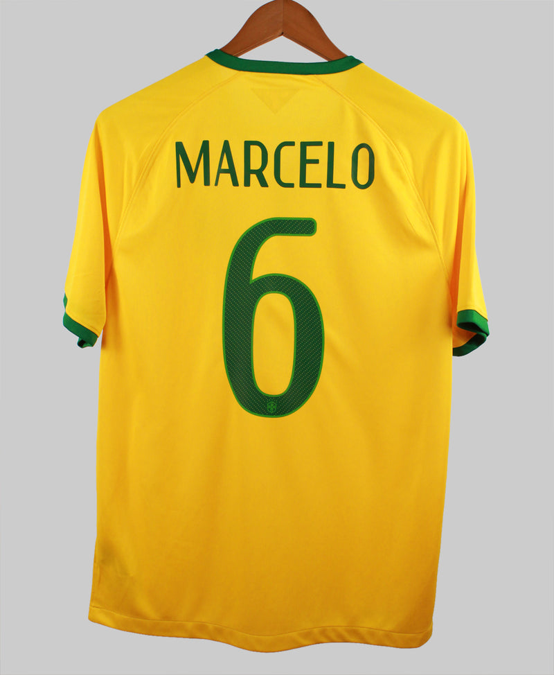 Brazil 2014 Marcelo Home jersey shirt