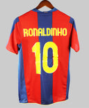 Barcelona 2007-08 Ronaldinho Home Kit  (S)