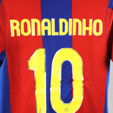 Barcelona 2007-08 Ronaldinho Home Kit  (S)